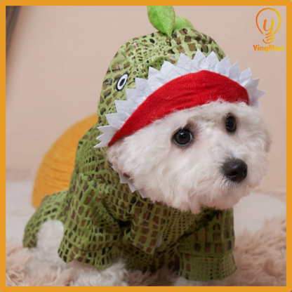 Pet Outfit Puppies Cats Dinosaur Crocodile Hoodie Halloween Dog Costume Small Medium Large Cosplay