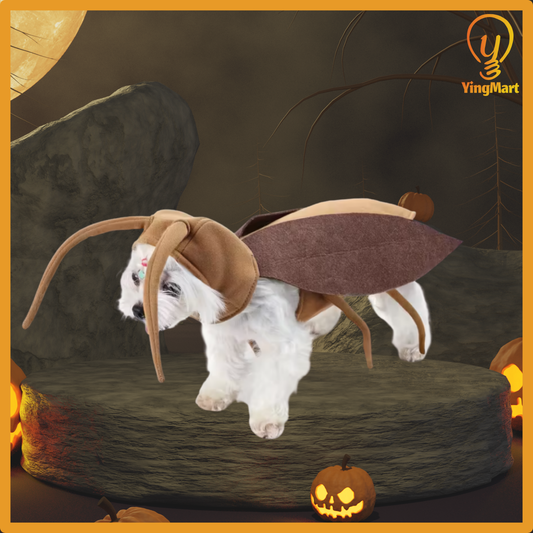 Funny Cockroach Pet Costume for Dogs Cats Halloween Outfit Cosplay Shirt Small Large