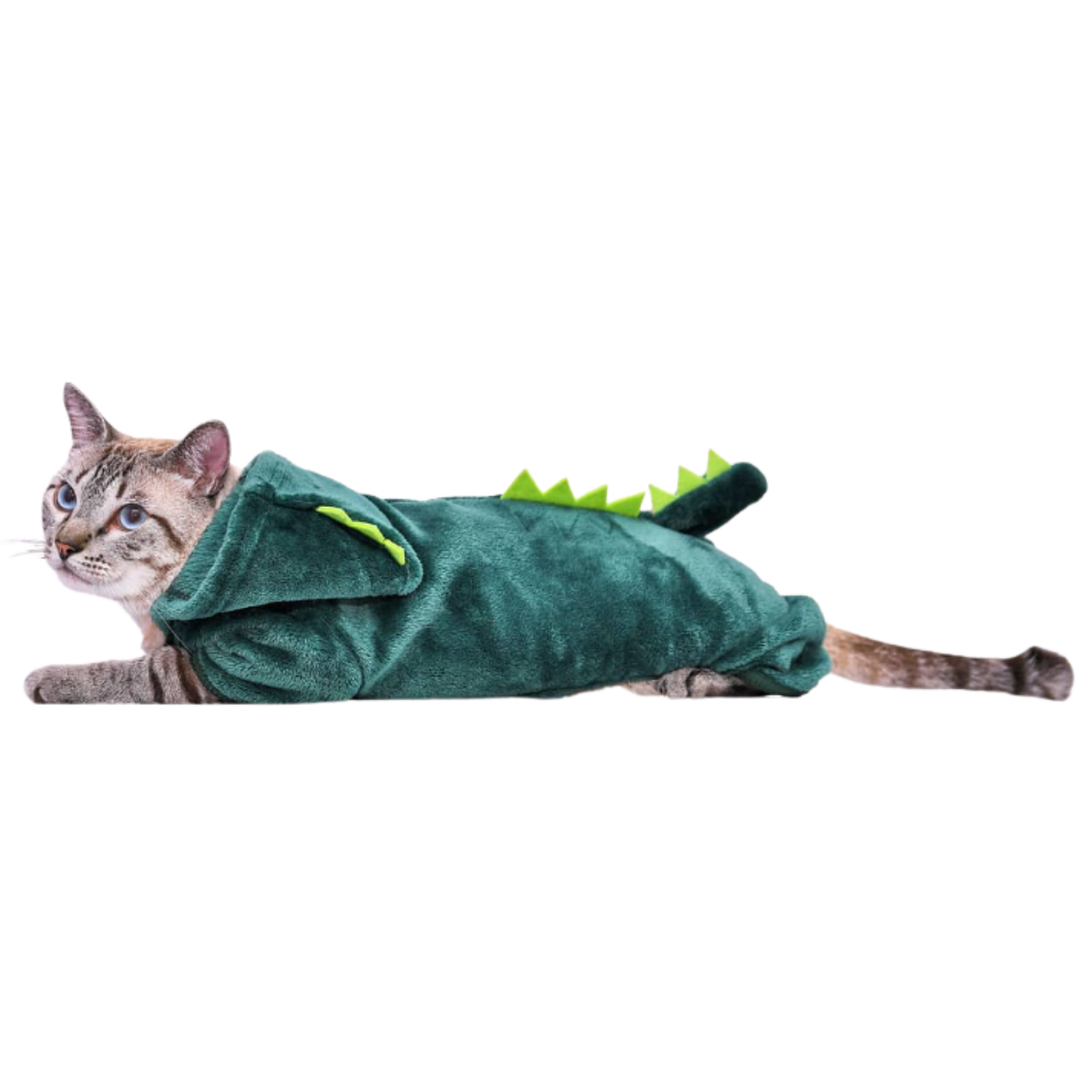 Funny Dinosaur Pet Costume Warm Fleece Hoodie for Cats Dogs Halloween Cosplay Outfit