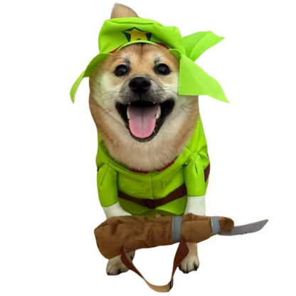 Funny Soldier Pet Costume for Dogs Cats Halloween Cosplay Outfit Cute Pet Shirt