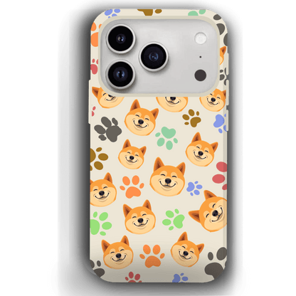 Custom Pet Phone Case for iPhone 17/ 17 Air/ 17 Pro/ 17 Pro Max by YingMart, Personalized Pet Portrait Cover with Paw, Heart, Fish & Bone Symbols