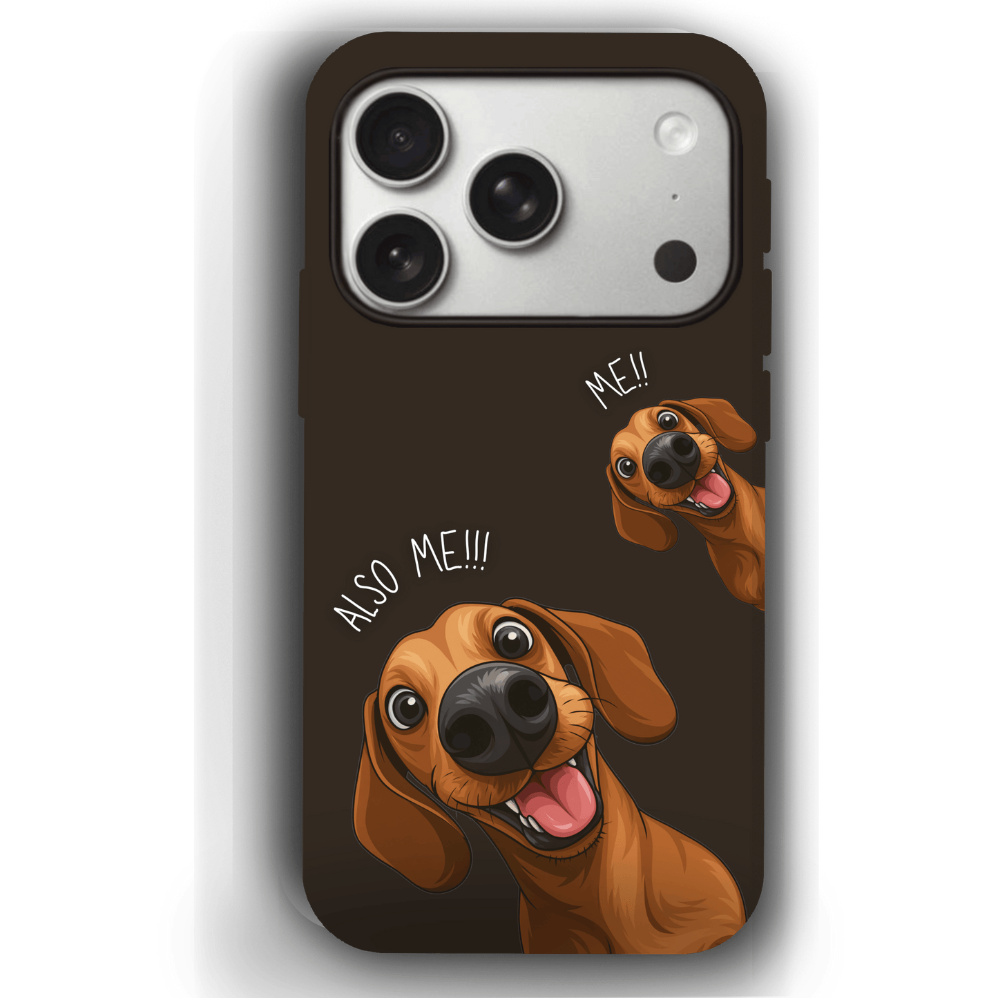 "Also Me" Design Custom Pet iPhone 17 Case – 4 Colors & 4 Patterns by YingMart, Personalized Pet Portrait Protective Cover for Dog Lovers