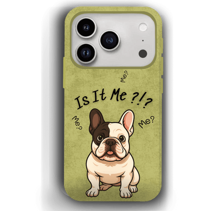 “Is It Me?” Design Custom Pet iPhone 17 Case by YingMart – Personalized Funny Portrait Design, Perfect Gift for Pet Lovers