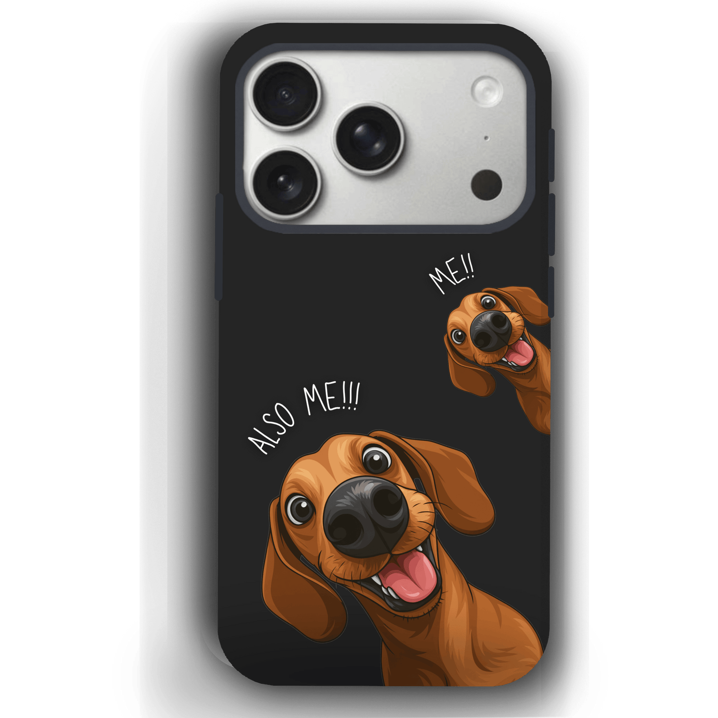 "Also Me" Design Custom Pet iPhone 17 Case – 4 Colors & 4 Patterns by YingMart, Personalized Pet Portrait Protective Cover for Dog Lovers