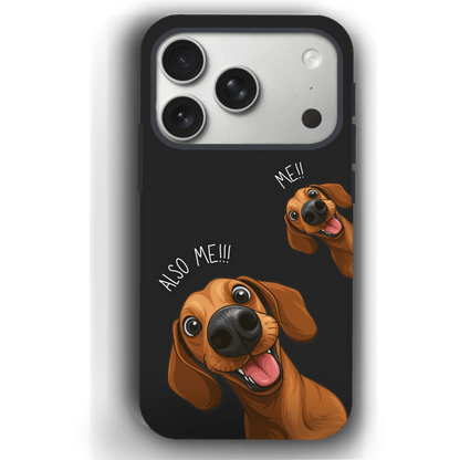 "Also Me" Design Custom Pet iPhone 17 Case – 4 Colors & 4 Patterns by YingMart, Personalized Pet Portrait Protective Cover for Dog Lovers