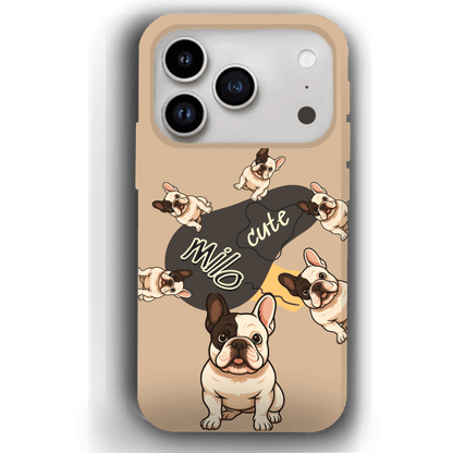 “Milo Cute” Design Custom Pet iPhone 17 Case by YingMart - Personalized Animal Portrait, Protective Cover for Pet Lovers