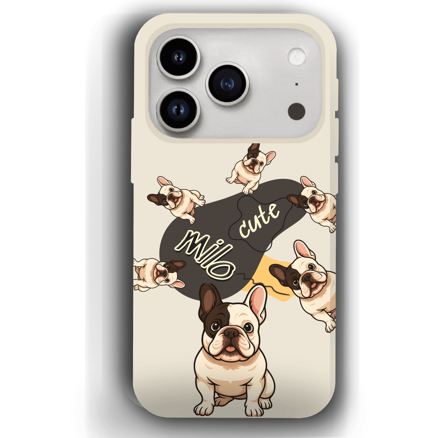 “Milo Cute” Design Custom Pet iPhone 17 Case by YingMart - Personalized Animal Portrait, Protective Cover for Pet Lovers
