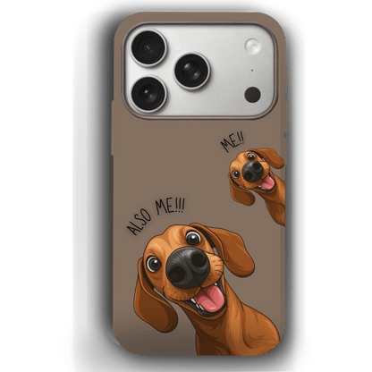 "Also Me" Design Custom Pet iPhone 17 Case – 4 Colors & 4 Patterns by YingMart, Personalized Pet Portrait Protective Cover for Dog Lovers