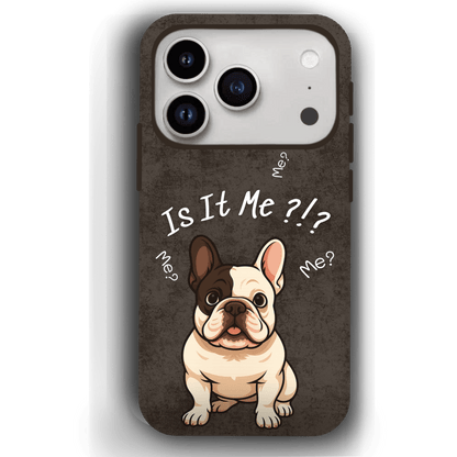 “Is It Me?” Design Custom Pet iPhone 17 Case by YingMart – Personalized Funny Portrait Design, Perfect Gift for Pet Lovers