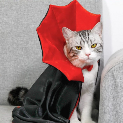 Funny Bat Vampire Cape Pet Costume for Cats Dogs Halloween Cloak Cosplay Outfit