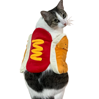 Funny Pet Costume Warm Sausage Hotdog Outfit For Cat Dog Halloween Christmas Party Cosplay