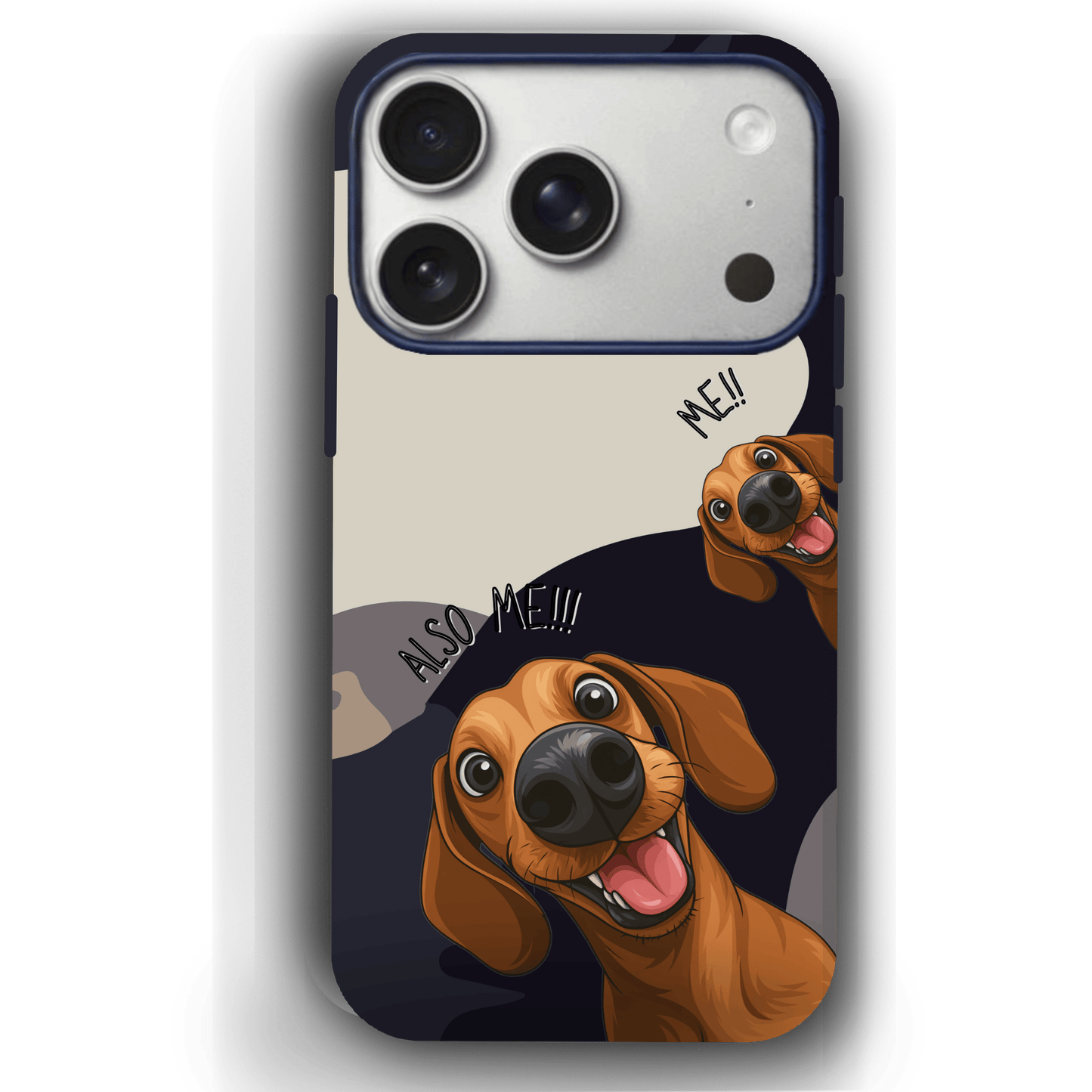 "Also Me" Design Custom Pet iPhone 17 Case – 4 Colors & 4 Patterns by YingMart, Personalized Pet Portrait Protective Cover for Dog Lovers