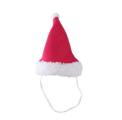 Christmas Pet Hat and Scarf Set Polar Fleece Warm Outfit for Dogs Cats Winter Costume