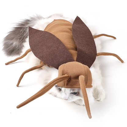 Funny Cockroach Pet Costume for Dogs Cats Halloween Outfit Cosplay Shirt Small Large