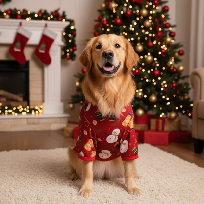 Christmas Dog Clothes Pet Costume for Small Dogs Cats Warm Winter Outfit Hoodie Sweater