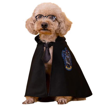 Embroidered Pet Cloak Cat Dog Costume Wizard Cape Halloween Outfit Cosplay Clothes