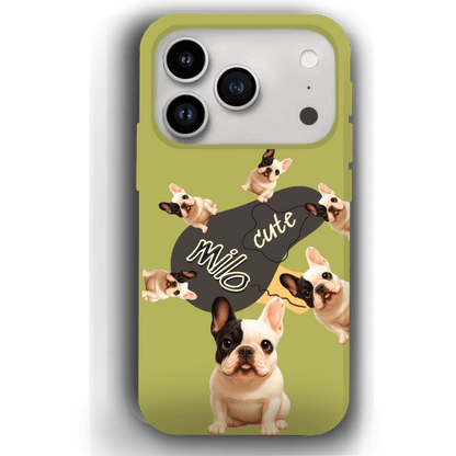“Milo Cute” Design Custom Pet iPhone 17 Case by YingMart - Personalized Animal Portrait, Protective Cover for Pet Lovers