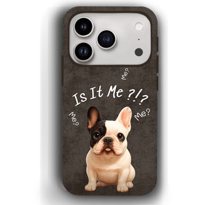 “Is It Me?” Design Custom Pet iPhone 17 Case by YingMart – Personalized Funny Portrait Design, Perfect Gift for Pet Lovers