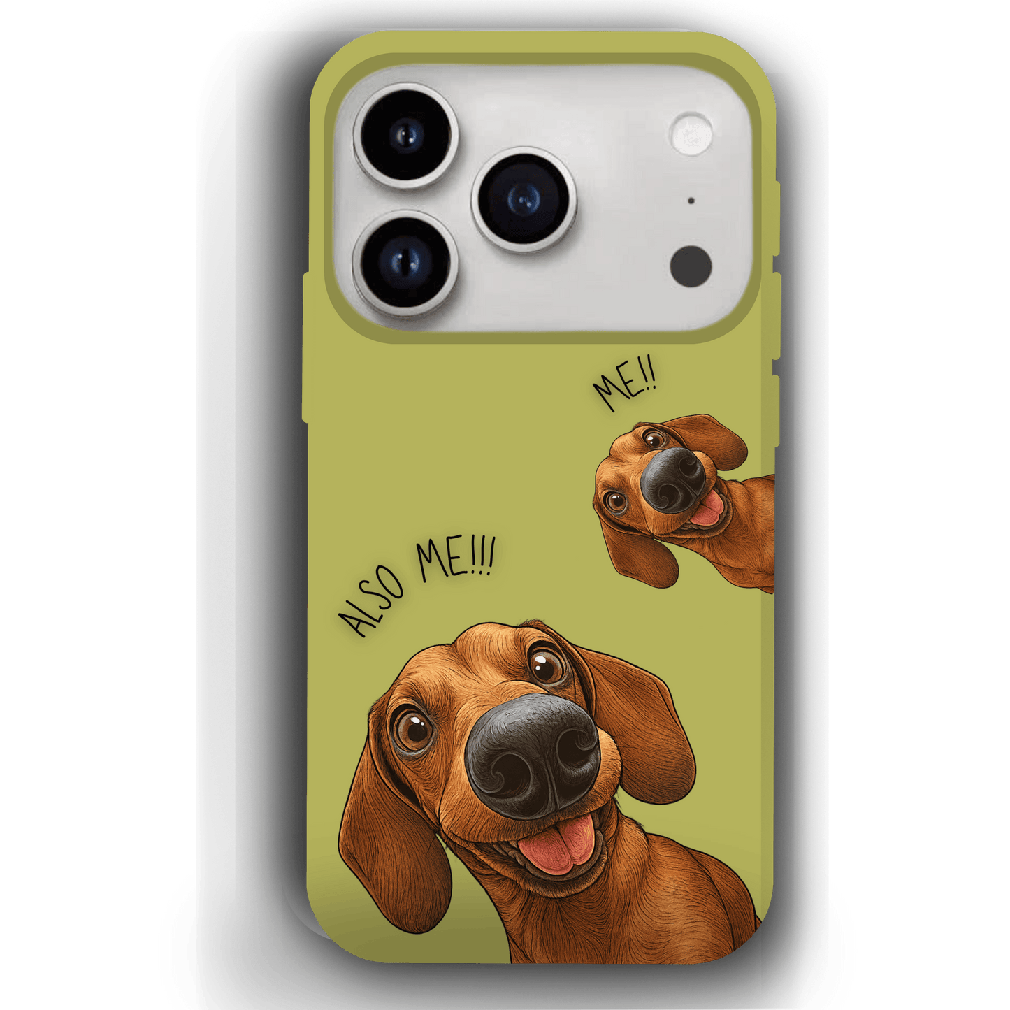 "Also Me" Design Custom Pet iPhone 17 Case – 4 Colors & 4 Patterns by YingMart, Personalized Pet Portrait Protective Cover for Dog Lovers
