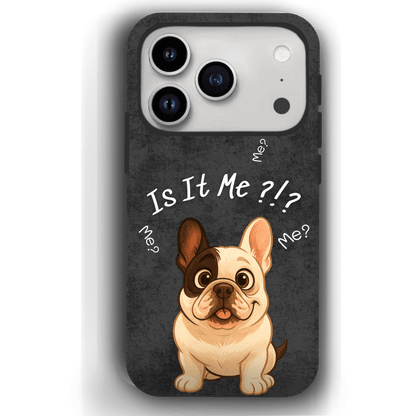 “Is It Me?” Design Custom Pet iPhone 17 Case by YingMart – Personalized Funny Portrait Design, Perfect Gift for Pet Lovers