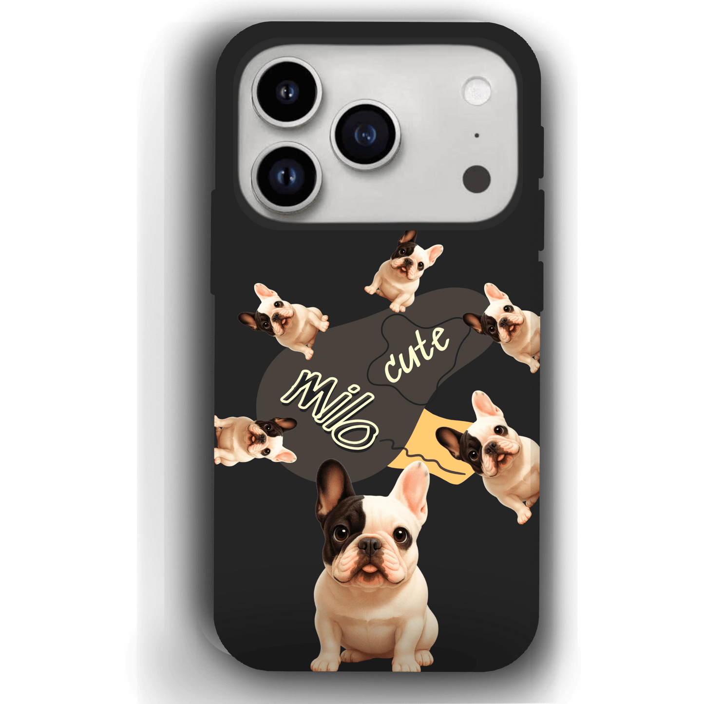 “Milo Cute” Design Custom Pet iPhone 17 Case by YingMart - Personalized Animal Portrait, Protective Cover for Pet Lovers