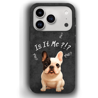 “Is It Me?” Design Custom Pet iPhone 17 Case by YingMart – Personalized Funny Portrait Design, Perfect Gift for Pet Lovers