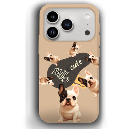 “Milo Cute” Design Custom Pet iPhone 17 Case by YingMart - Personalized Animal Portrait, Protective Cover for Pet Lovers
