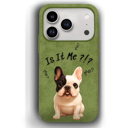 “Is It Me?” Design Custom Pet iPhone 17 Case by YingMart – Personalized Funny Portrait Design, Perfect Gift for Pet Lovers