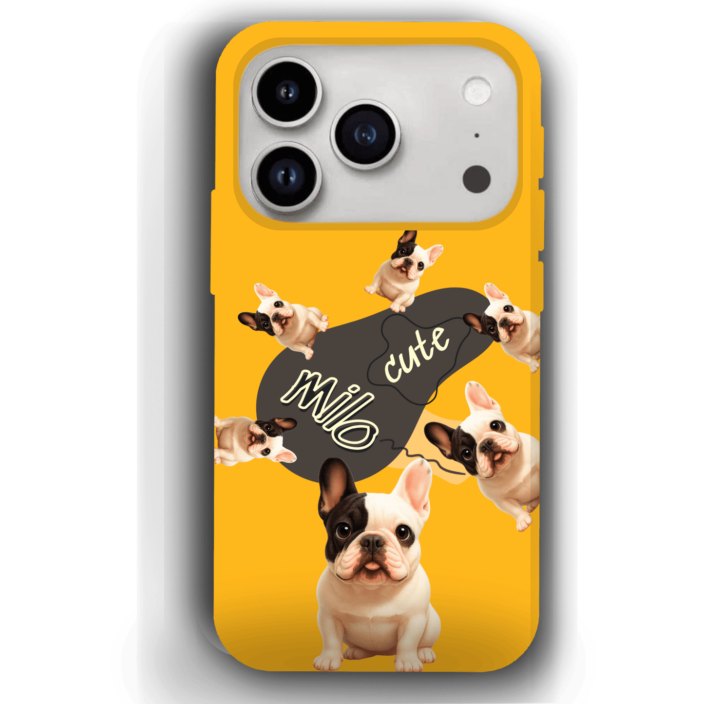 “Milo Cute” Design Custom Pet iPhone 17 Case by YingMart - Personalized Animal Portrait, Protective Cover for Pet Lovers