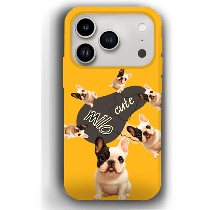 “Milo Cute” Design Custom Pet iPhone 17 Case by YingMart - Personalized Animal Portrait, Protective Cover for Pet Lovers