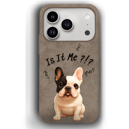 “Is It Me?” Design Custom Pet iPhone 17 Case by YingMart – Personalized Funny Portrait Design, Perfect Gift for Pet Lovers