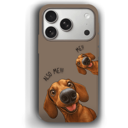"Also Me" Design Custom Pet iPhone 17 Case – 4 Colors & 4 Patterns by YingMart, Personalized Pet Portrait Protective Cover for Dog Lovers