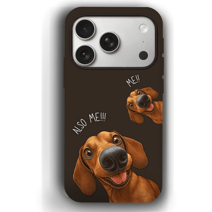 "Also Me" Design Custom Pet iPhone 17 Case – 4 Colors & 4 Patterns by YingMart, Personalized Pet Portrait Protective Cover for Dog Lovers