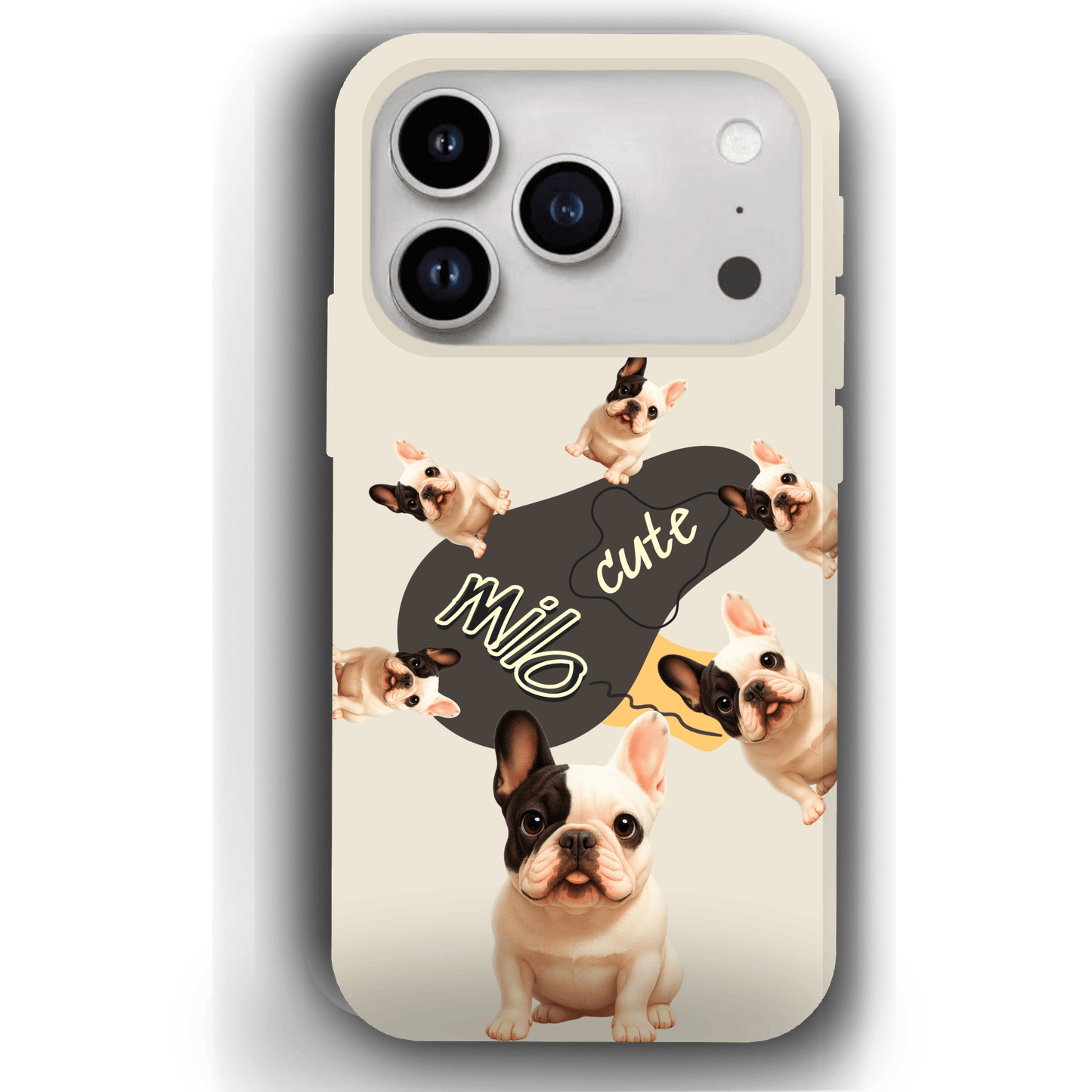 “Milo Cute” Design Custom Pet iPhone 17 Case by YingMart - Personalized Animal Portrait, Protective Cover for Pet Lovers