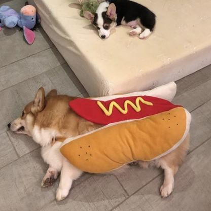 Funny Pet Costume Warm Sausage Hotdog Outfit For Cat Dog Halloween Christmas Party Cosplay