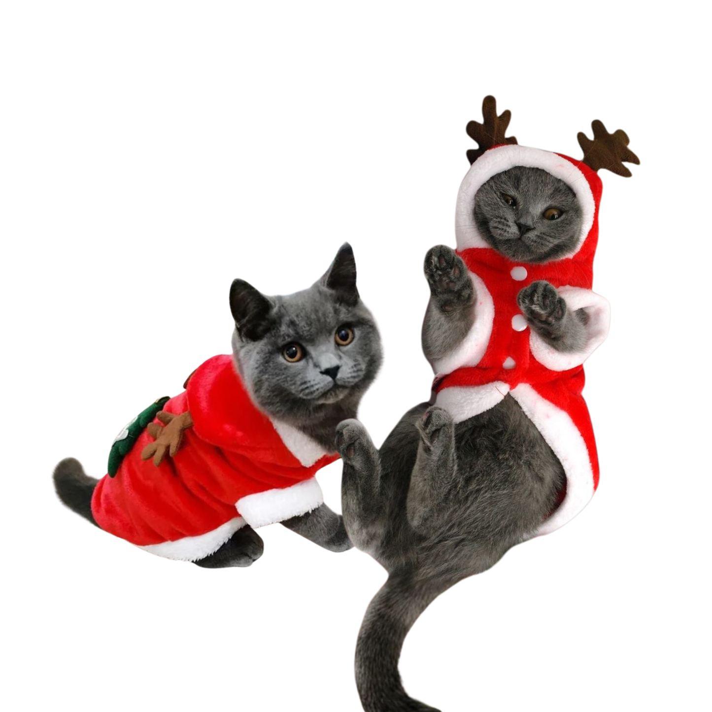 Santa Christmas Pet Costume Warm Jacket for Small Dogs Cats Winter Outfit Holiday Clothing
