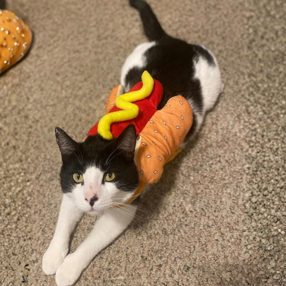 Funny Pet Costume Warm Sausage Hotdog Outfit For Cat Dog Halloween Christmas Party Cosplay