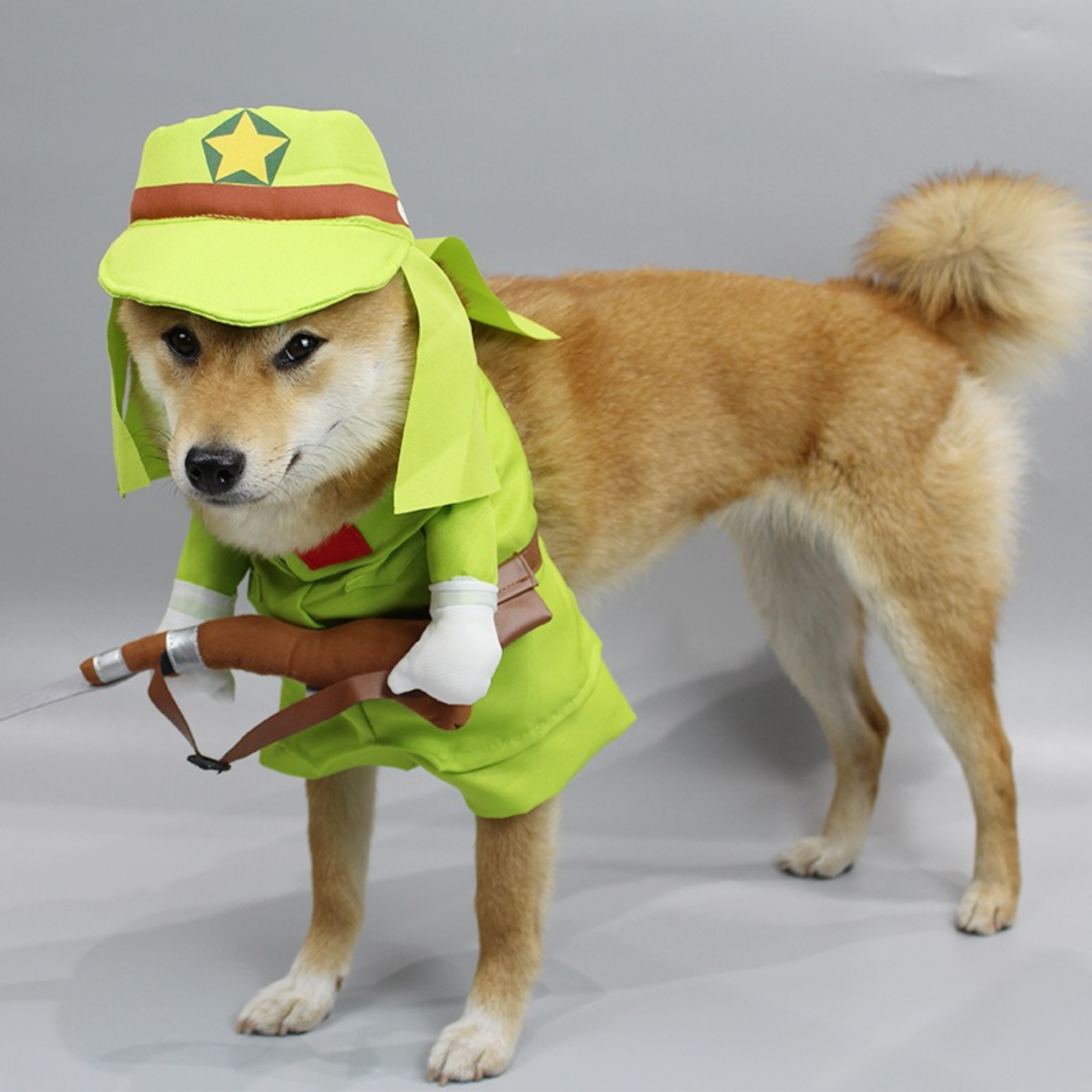 Funny Soldier Pet Costume for Dogs Cats Halloween Cosplay Outfit Cute Pet Shirt