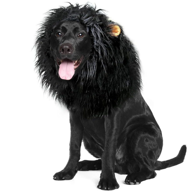 Lion Mane Pet Costume Wig Hat for Cats Dogs Funny Halloween Cosplay Outfit