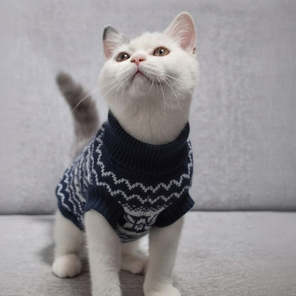 Winter Snowflake Pet Sweater Warm Knit Clothes for Small Dogs Cats Christmas Outfit
