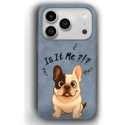 “Is It Me?” Design Custom Pet iPhone 17 Case by YingMart – Personalized Funny Portrait Design, Perfect Gift for Pet Lovers