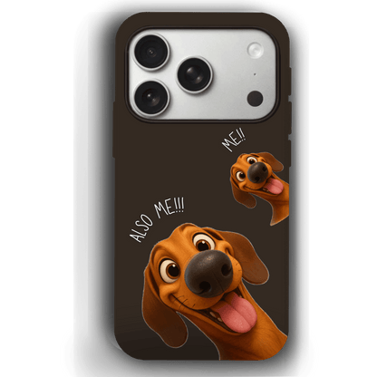 "Also Me" Design Custom Pet iPhone 17 Case – 4 Colors & 4 Patterns by YingMart, Personalized Pet Portrait Protective Cover for Dog Lovers