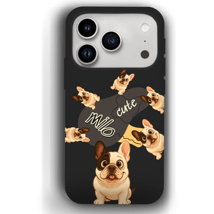 “Milo Cute” Design Custom Pet iPhone 17 Case by YingMart - Personalized Animal Portrait, Protective Cover for Pet Lovers