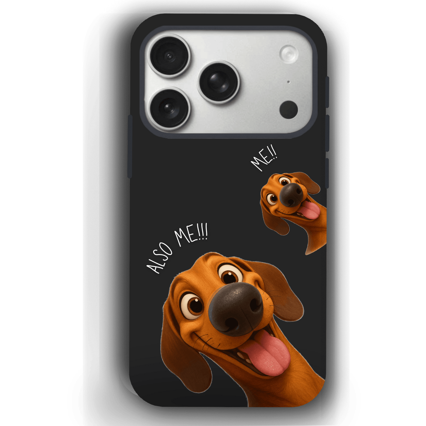 "Also Me" Design Custom Pet iPhone 17 Case – 4 Colors & 4 Patterns by YingMart, Personalized Pet Portrait Protective Cover for Dog Lovers