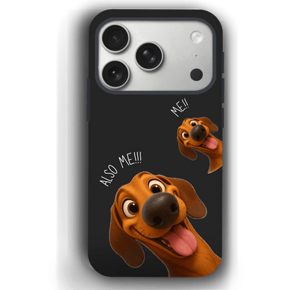 "Also Me" Design Custom Pet iPhone 17 Case – 4 Colors & 4 Patterns by YingMart, Personalized Pet Portrait Protective Cover for Dog Lovers