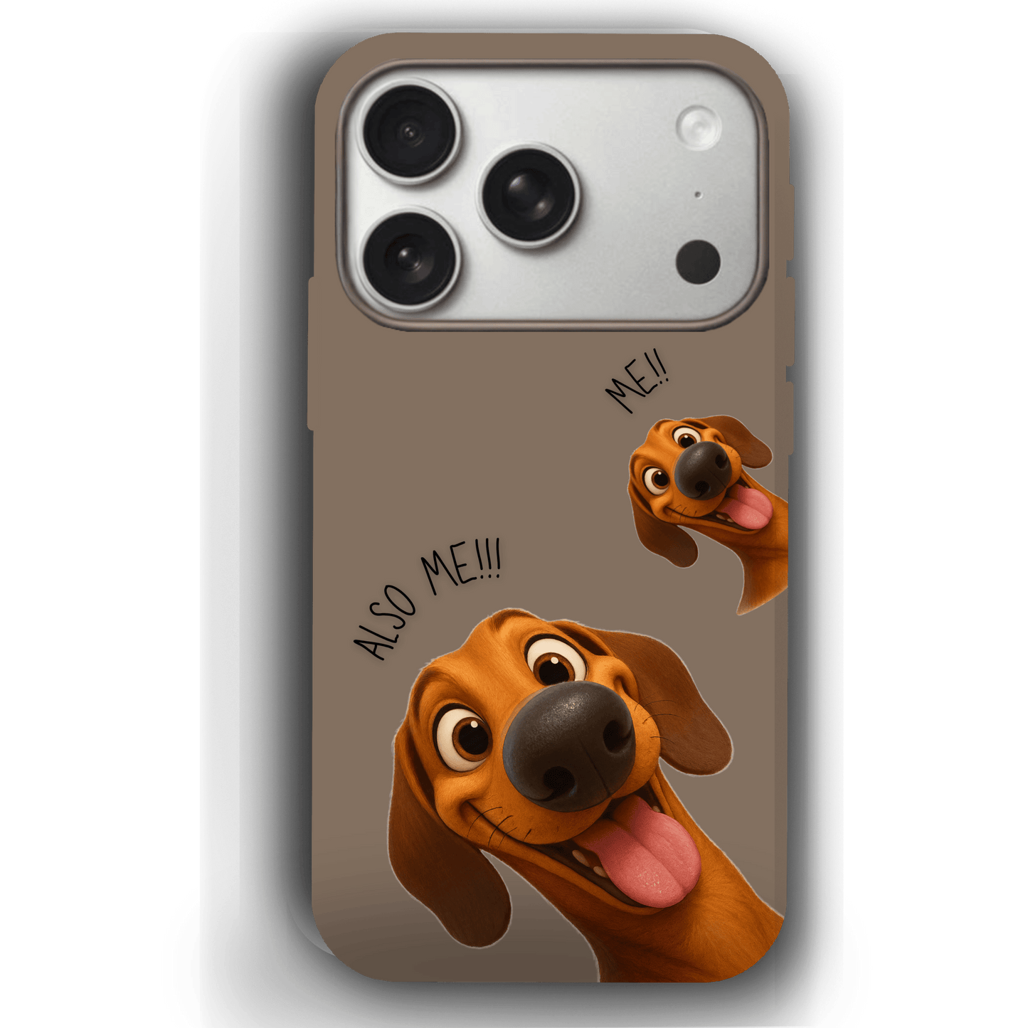 "Also Me" Design Custom Pet iPhone 17 Case – 4 Colors & 4 Patterns by YingMart, Personalized Pet Portrait Protective Cover for Dog Lovers