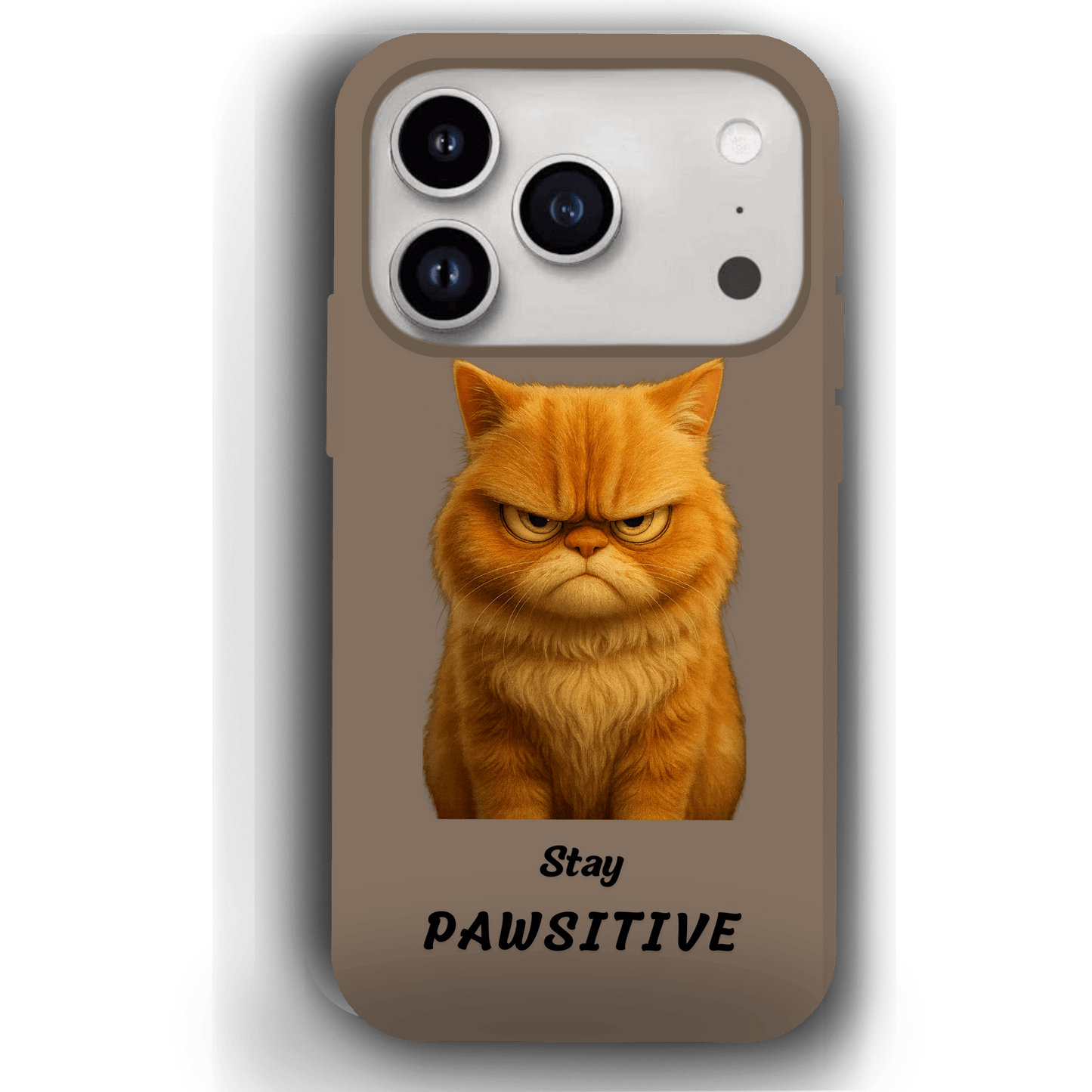 Stay Pawsitive Custom Pet Phone Case for iPhone 17 by YingMart – Personalized Animal Portrait, Protective Cover, for Pet Lovers.