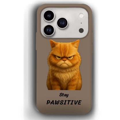 Stay Pawsitive Custom Pet Phone Case for iPhone 17 by YingMart – Personalized Animal Portrait, Protective Cover, for Pet Lovers.