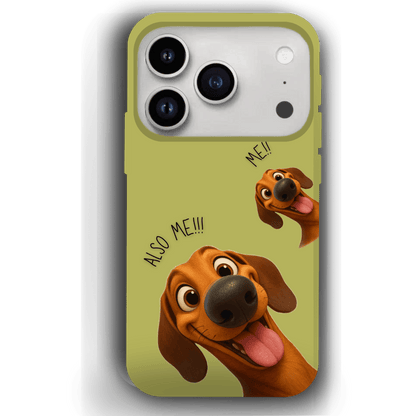"Also Me" Design Custom Pet iPhone 17 Case – 4 Colors & 4 Patterns by YingMart, Personalized Pet Portrait Protective Cover for Dog Lovers