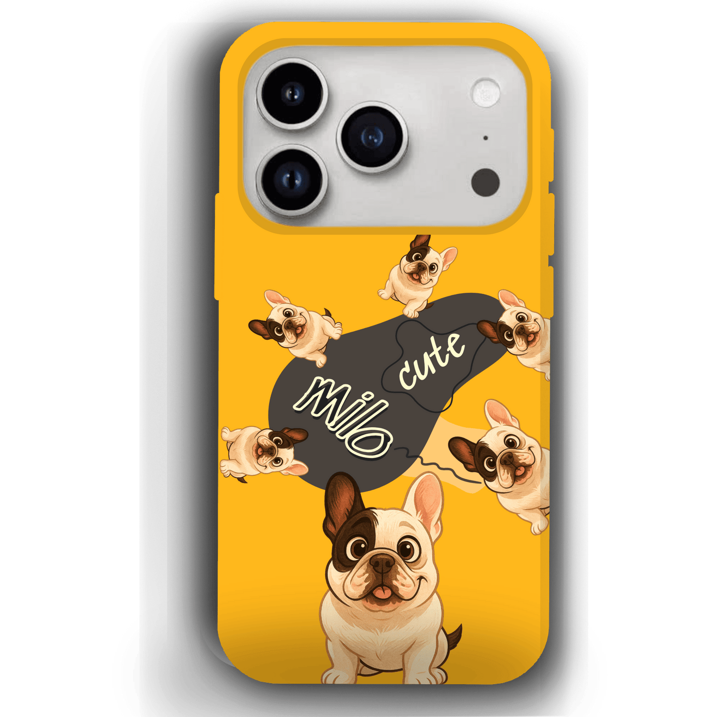 “Milo Cute” Design Custom Pet iPhone 17 Case by YingMart - Personalized Animal Portrait, Protective Cover for Pet Lovers